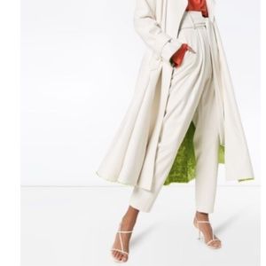 Anouki White Size 4 High-Rise Tie-Waist Trousers